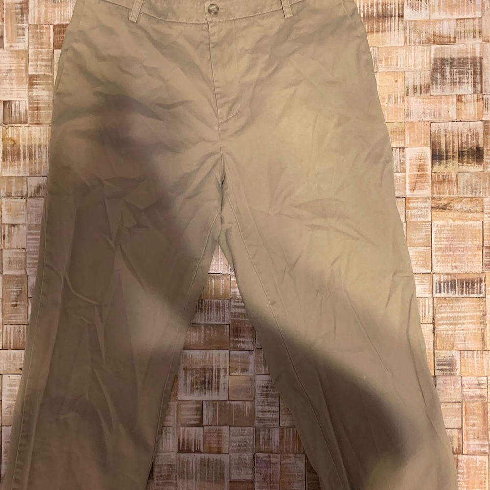 Khaki colored men’s trousers
